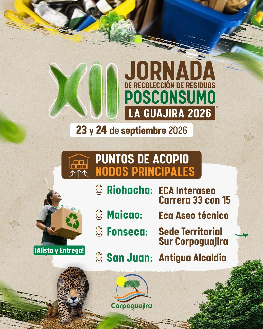 Jornada posconsumo la Guajira 2026