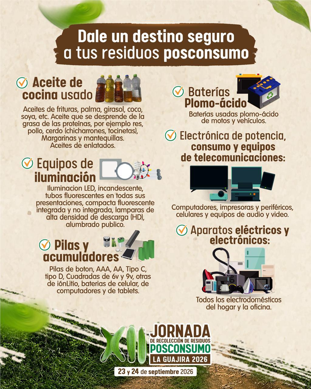 Jornada posconsumo la Guajira 2026