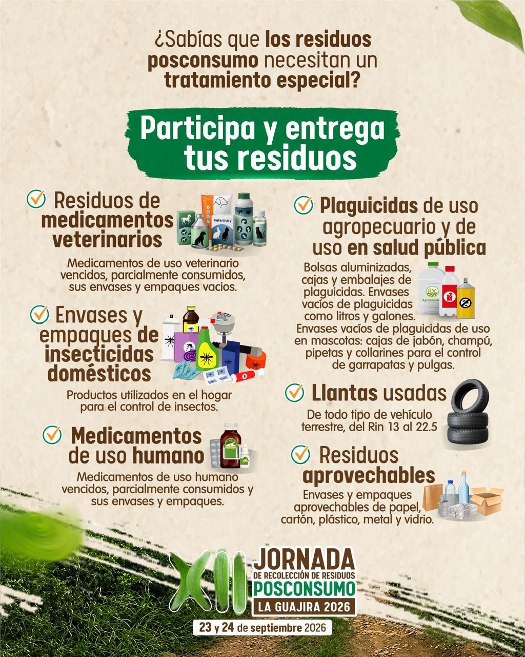 Jornada posconsumo la Guajira 2026